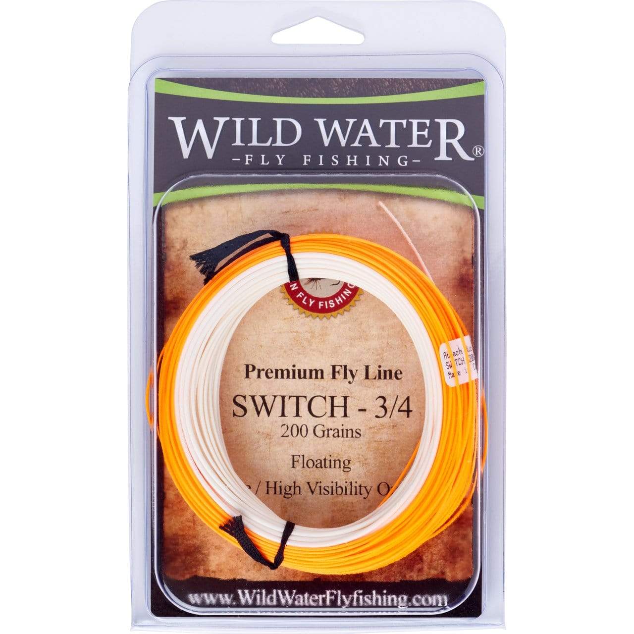 3/4F Switch Line, Floating, Orange/White, 200 grains | Wild Water Fly Fishing - Hazy Fly Fishing