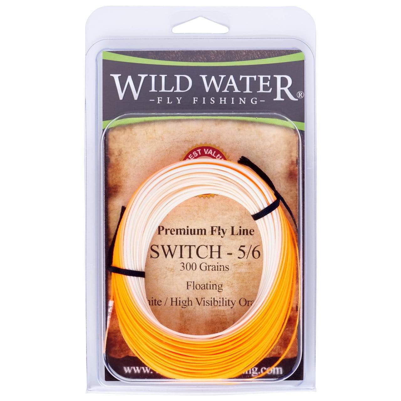 5/6F Switch Line, Floating, Orange/White, 300 grains | Wild Water Fly Fishing - Hazy Fly Fishing