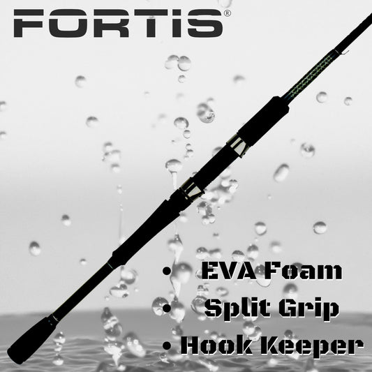 6' Fiberglass/Graphite Spinning Rod, Medium Heavy Action | 1 Piece | FORTIS - Hazy Fly Fishing