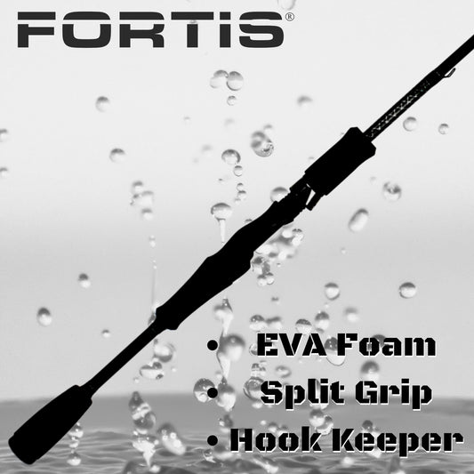 6'6" Fiberglass/Graphite Spinning Rod, Medium Heavy Action | 1 Piece | FORTIS - Hazy Fly Fishing