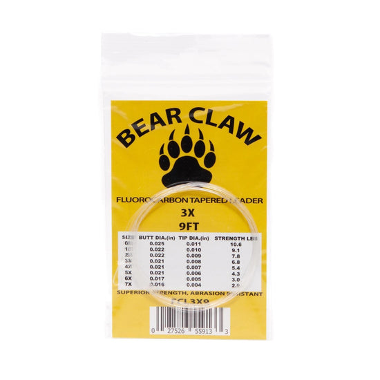 9ft Fluoroflex Fluorocarbon Tapered Leader – 3 Pack - Hazy Fly Fishing