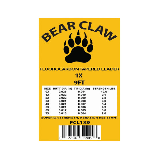 9ft Fluoroflex Fluorocarbon Tapered Leader – 3 Pack - Hazy Fly Fishing