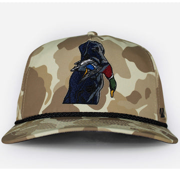 Black Lab Duck Dog 5-Panel Old School Camo