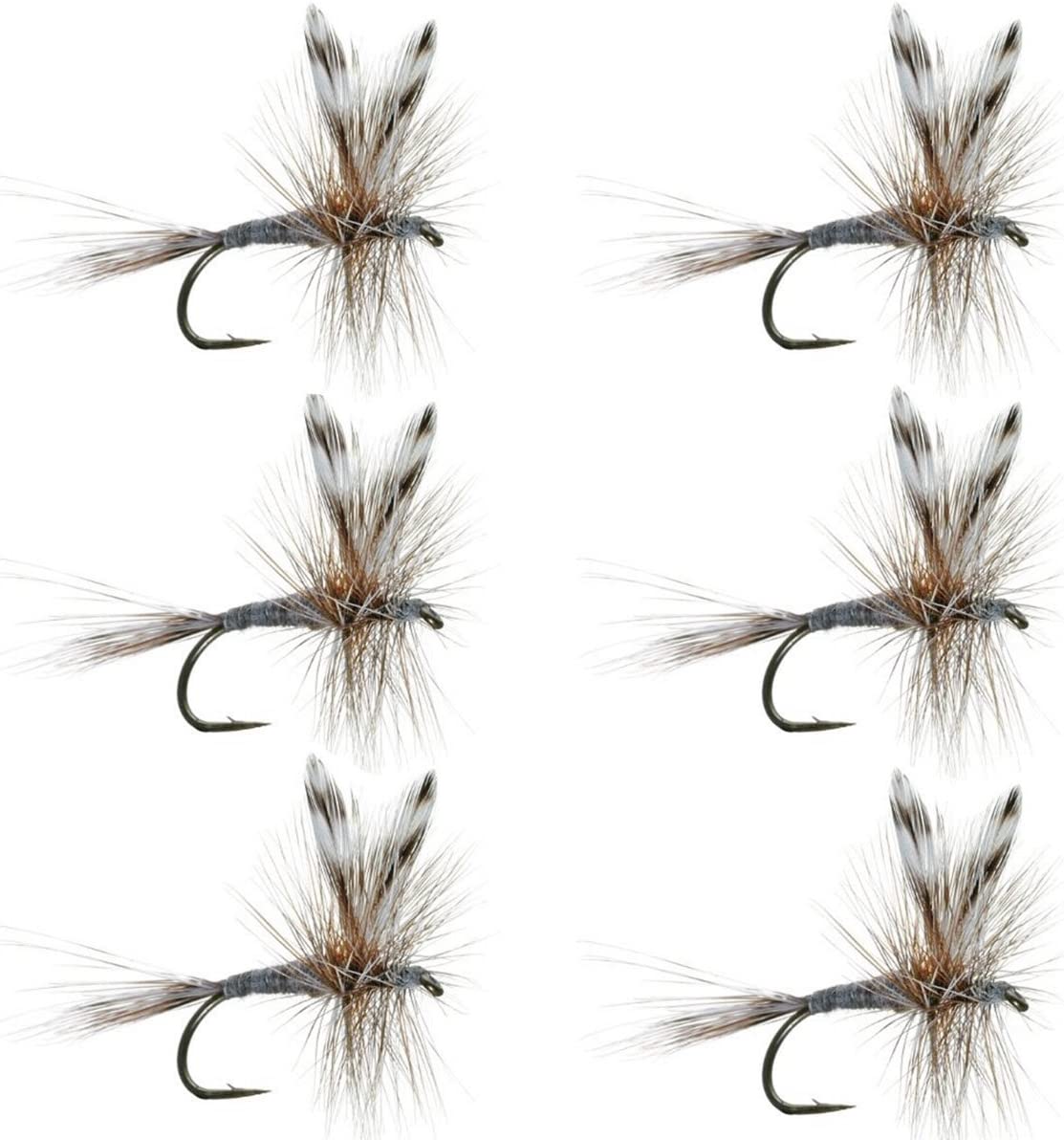 Barbless Adams Classic Dry Fly - Set of 6 - Hook Size 18 - Hazy Fly Fishing