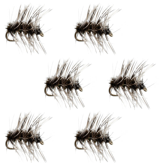 Barbless Griffiths Gnat Midge Trout Dry Fly Fishing Flies - 6 Flies Size 20 - Hazy Fly Fishing