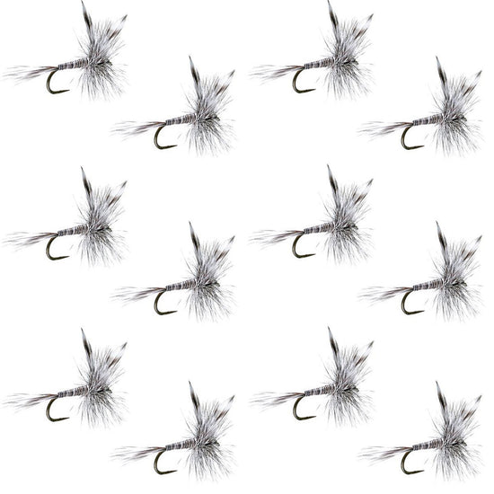 Barbless Mosquito Classic Trout Dry Fly Fishing 1 Dozen Flies - Hook Size 18 - Hazy Fly Fishing