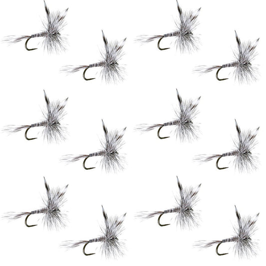 Barbless Mosquito Classic Trout Dry Fly Fishing 1 Dozen Flies - Hook Size 18 - Hazy Fly Fishing