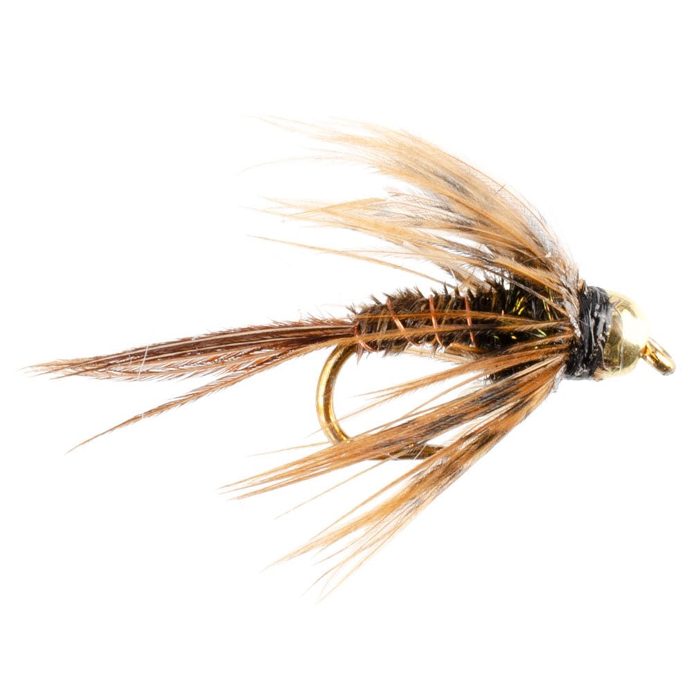 Basics Collection - Bead Head Pheasant Tail Nymph Assortment - 10 Wet Flies - Hook Sizes 14, 16, 18 - Hazy Fly Fishing