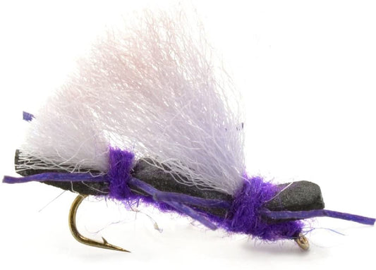 Basics Collection - Chernobyl Ant Foam Dry Fly Assortment - 10 Dry Fishing Grasshopper Flies - 5 Patterns - Hook Size 10 - Hazy Fly Fishing
