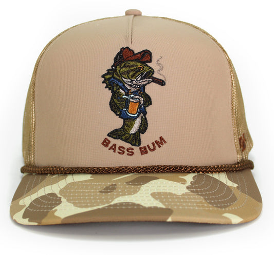 Bass Bum 5-Panel Bass Fishing Hat - Hazy Fly Fishing