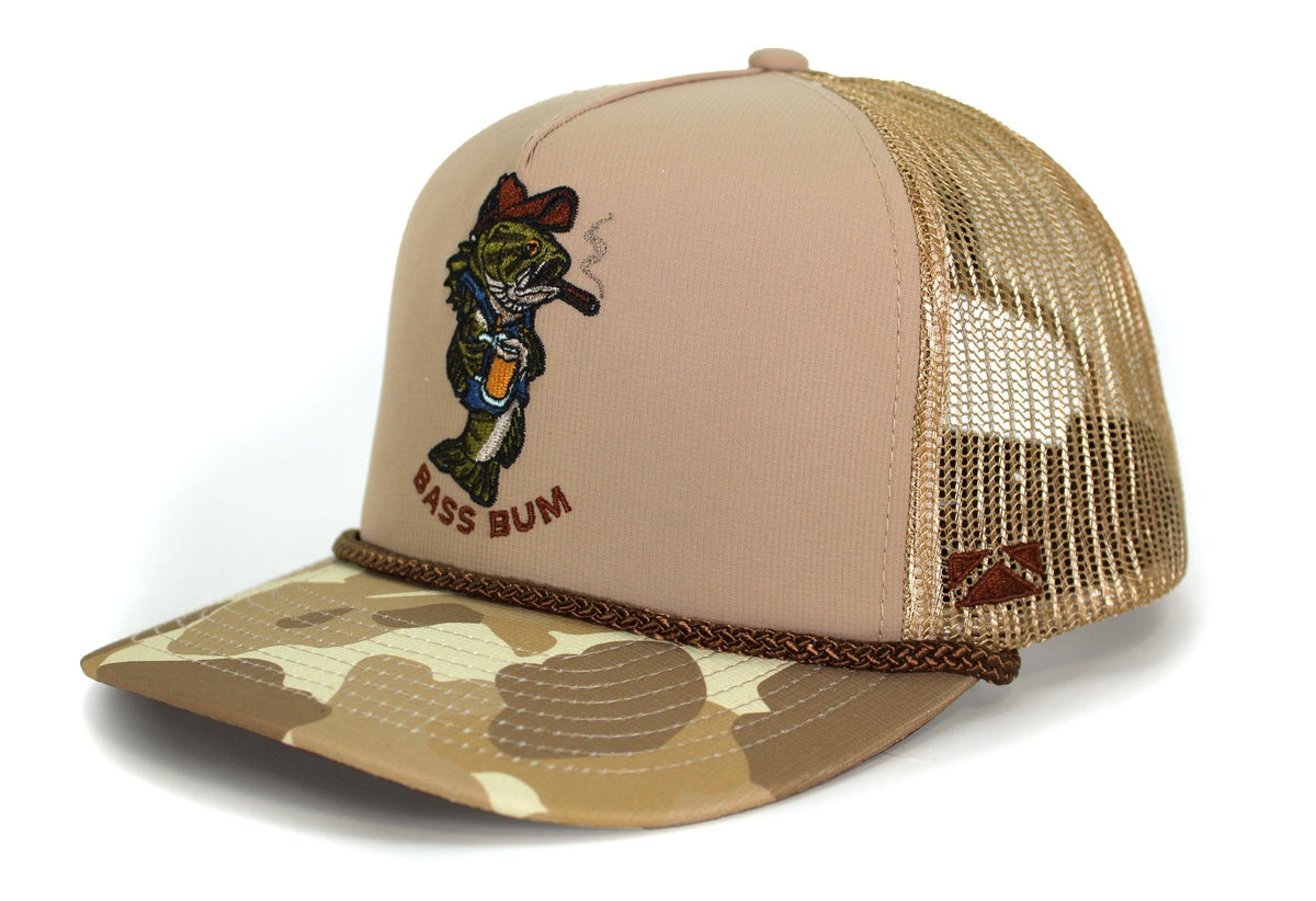 Bass Bum 5-Panel Bass Fishing Hat - Hazy Fly Fishing