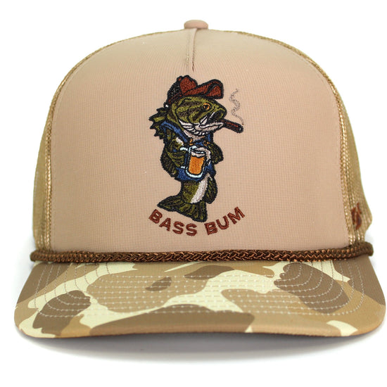 Bass Bum 5-Panel Bass Fishing Hat - Hazy Fly Fishing