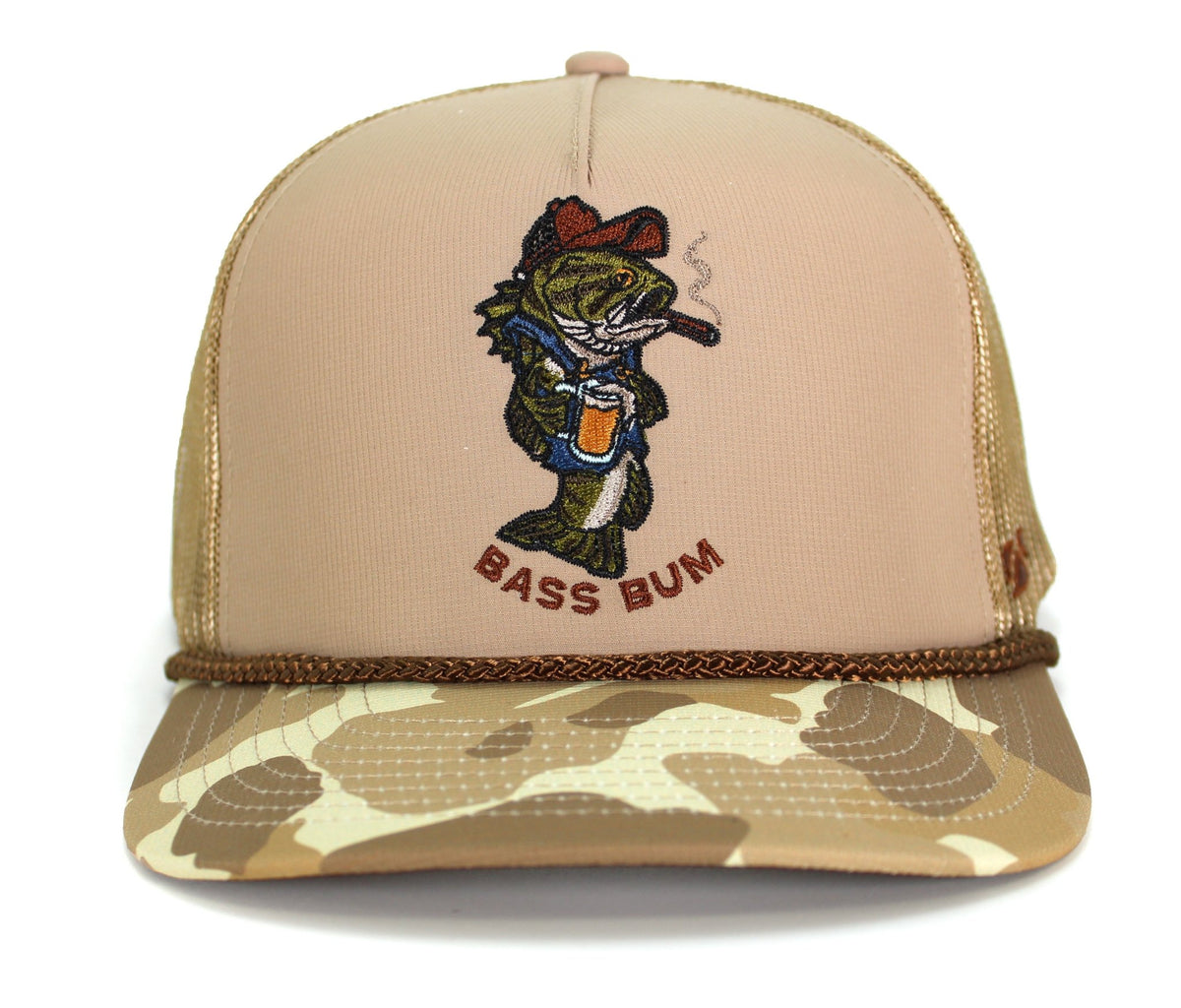 Bass Bum 5-Panel Bass Fishing Hat - Hazy Fly Fishing