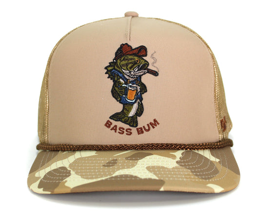 Bass Bum 5-Panel Bass Fishing Hat - Hazy Fly Fishing