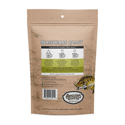 Bassheads Single Serve Medium Roast - Fresh Brew Coffee Pouch - Hazy Fly Fishing