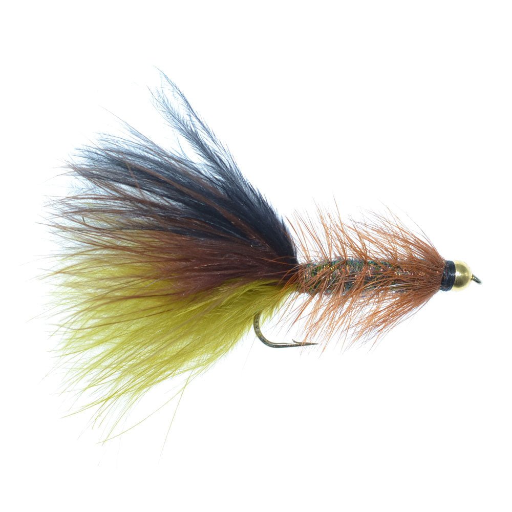 Bead Head Crystal Woolly Bugger Streamer Flies - Set of 12 Bass and Trout Flies - Hook Size 4 - Hazy Fly Fishing