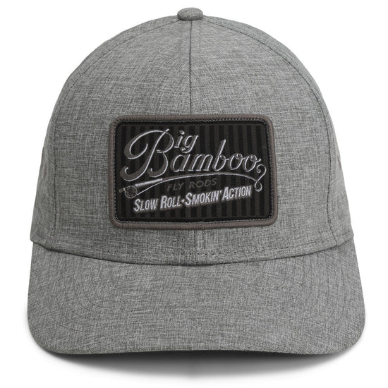 Big Bamboo Fly Rod Heathered 6 - Panel Fly Fishing Patch Cap - Hazy Fly Fishing