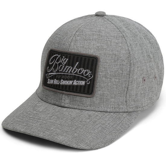 Big Bamboo Fly Rod Heathered 6 - Panel Fly Fishing Patch Cap - Hazy Fly Fishing