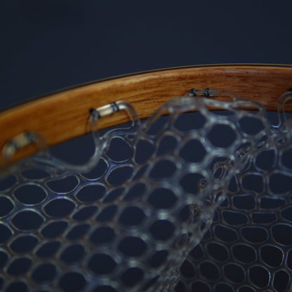 Big Dipper 24"x17" - Brown Trout Engraved - Natural Fly Fishing Traditional Landing Net - Handcrafted & Made in USA - Hazy Fly Fishing