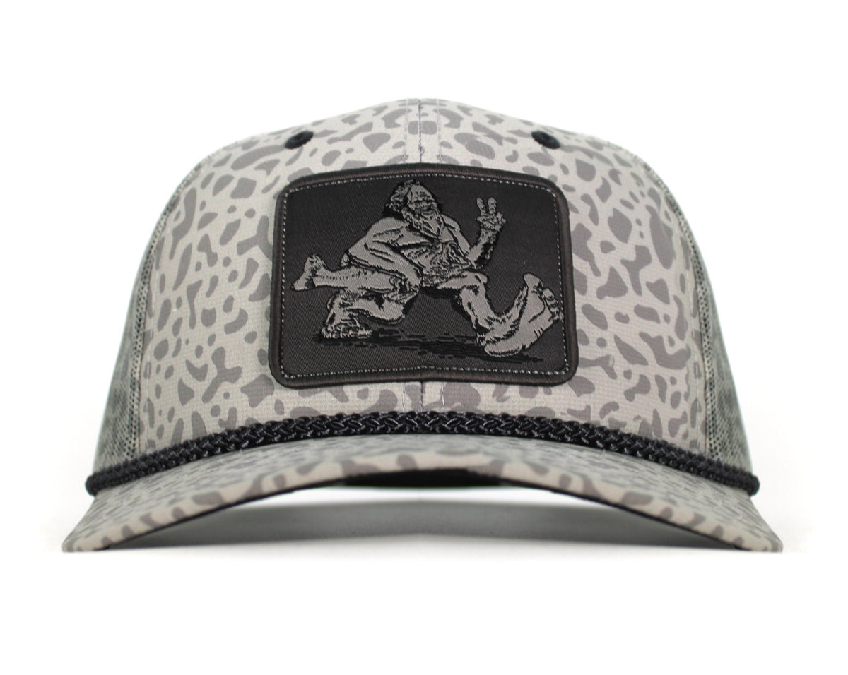 Bigfoot Bass Squatch Fishing 6-Panel Rope Cap - Hazy Fly Fishing