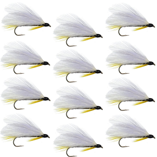 Black Ghost Classic Trout and Bass Streamer Fly - Set of 12 - Hook Size 4 - Hazy Fly Fishing