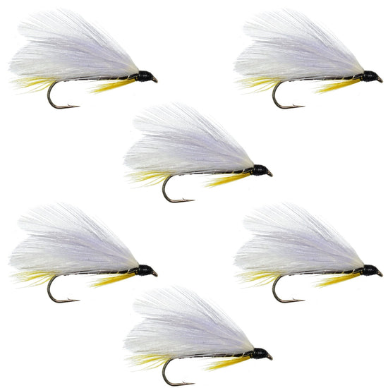 Black Ghost Classic Trout and Bass Streamer Fly - Set of 6 Hook Size 4 - Hazy Fly Fishing