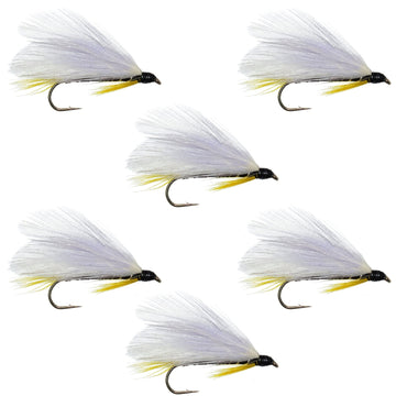 Black Ghost Classic Trout and Bass Streamer Fly - Set of 6 Hook Size 4 - Hazy Fly Fishing
