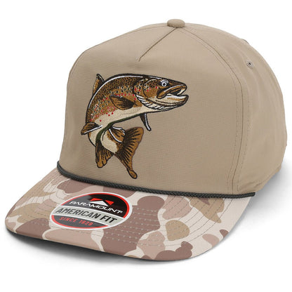 Brown Trout Rope Cap Fly Fishing 5 - Panel - Hazy Fly Fishing