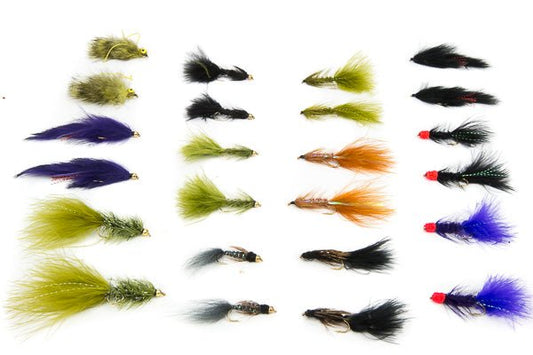 Buggers, Leeches Assortment - 24 Flies 16 - Hazy Fly Fishing