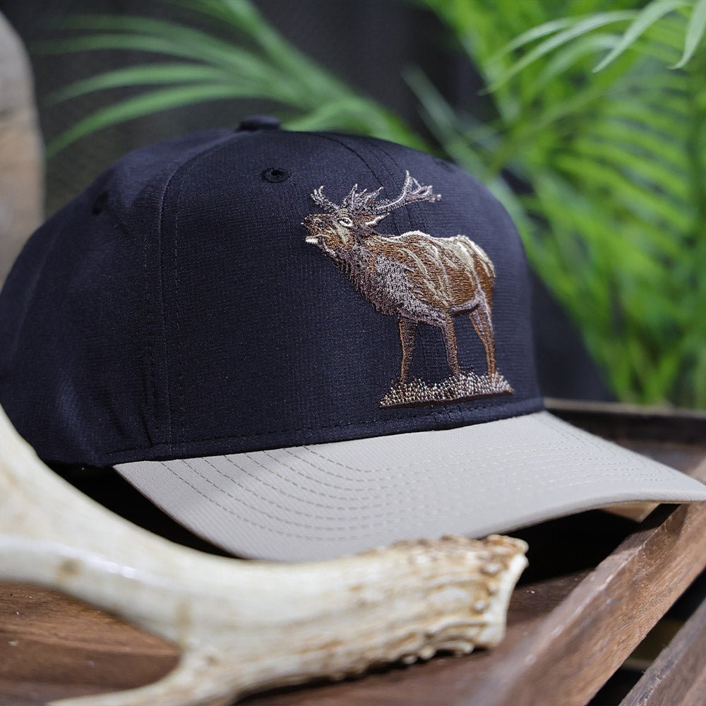 Bull Elk 6-Panel Riverside Cap ComfortSnap Snapback - Hazy Fly Fishing