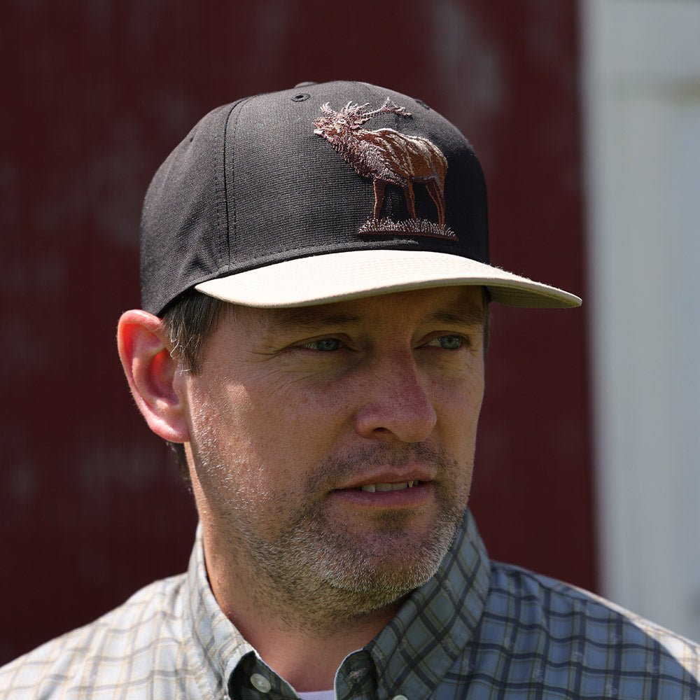 Bull Elk 6-Panel Riverside Cap ComfortSnap Snapback - Hazy Fly Fishing