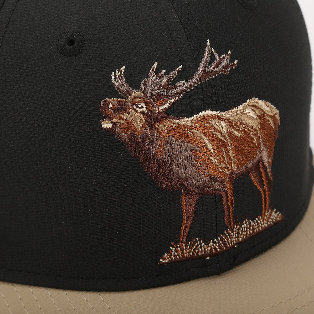 Bull Elk 6-Panel Riverside Cap ComfortSnap Snapback - Hazy Fly Fishing