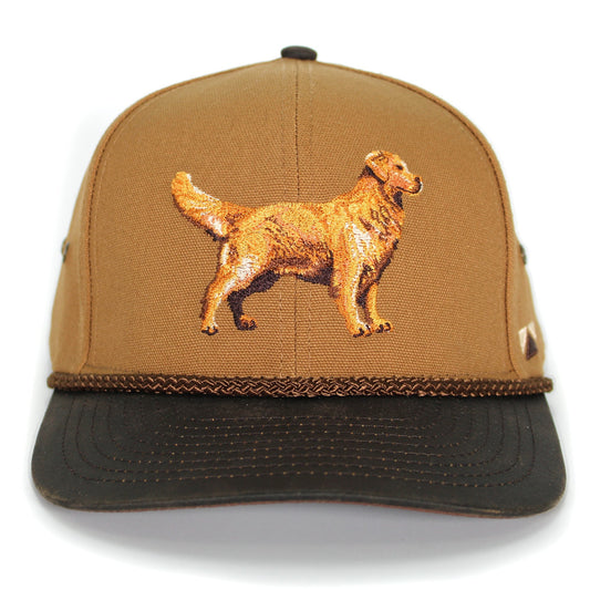 Canvas Golden Retriever Hat with Wax Cloth Visor - Hazy Fly Fishing