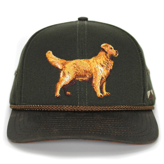 Canvas Golden Retriever Hat with Wax Cloth Visor - Hazy Fly Fishing