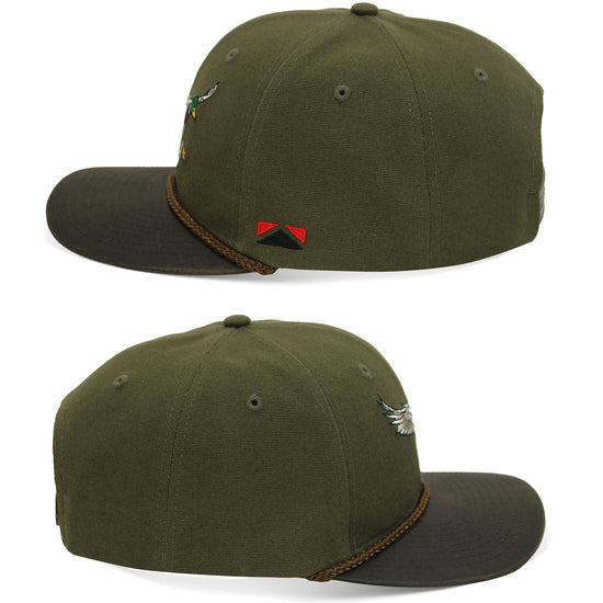 Canvas Mallard Drake Duck Hat with Wax Cloth Visor - Hazy Fly Fishing