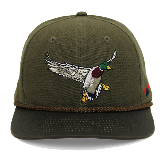 Canvas Mallard Drake Duck Hat with Wax Cloth Visor - Hazy Fly Fishing