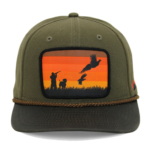 Canvas Upland Flush Patch Hat with Wax Cloth Visor - Hazy Fly Fishing