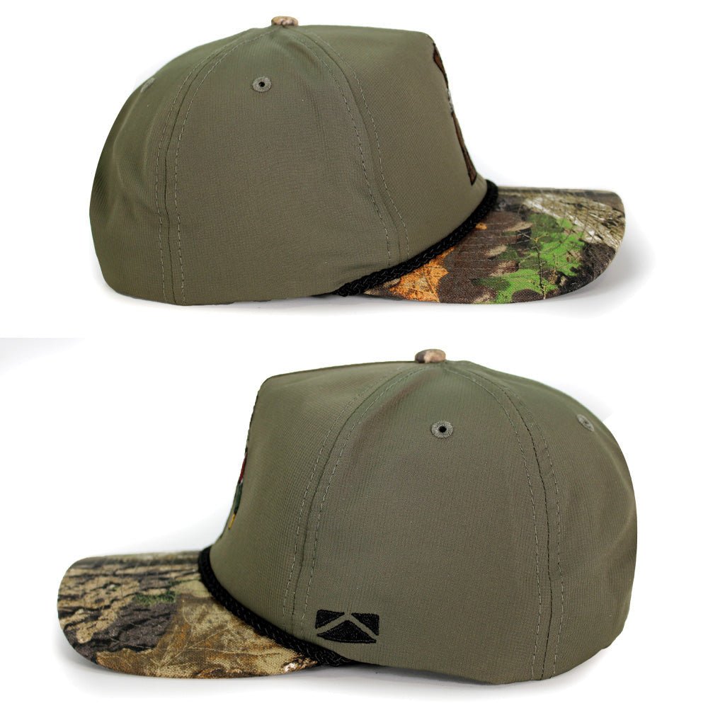 Chocolate Lab Duck Dog 5-Panel Camo Visor - Hazy Fly Fishing
