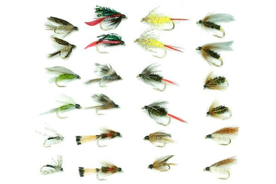 Classic Wet Fly Assortment - 24 Flies 18 - Hazy Fly Fishing