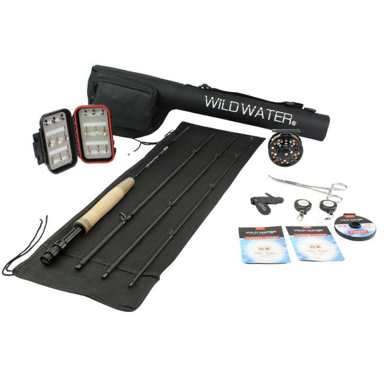 CNC Fly Reel Fly Fishing Kit, 3/4wt Rod | 7ft | 4 - piece | Wild Water Fly Fishing - Hazy Fly Fishing