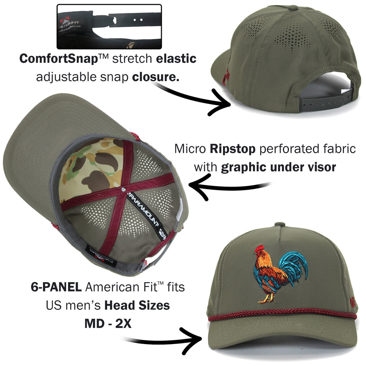 Cock of the Walk 5-Panel Rooster Trucker Hat - Hazy Fly Fishing