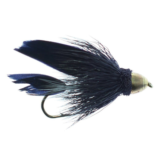 Cone Head Black Muddler Minnow Fly Fishing Flies - Classic Streamers - Set of 4 Flies Hook Size 8 - Hazy Fly Fishing