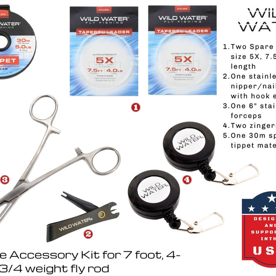 Deluxe Fly Fishing Combo, 7 ft 3/4 wt Rod | Wild Water Fly Fishing - Hazy Fly Fishing