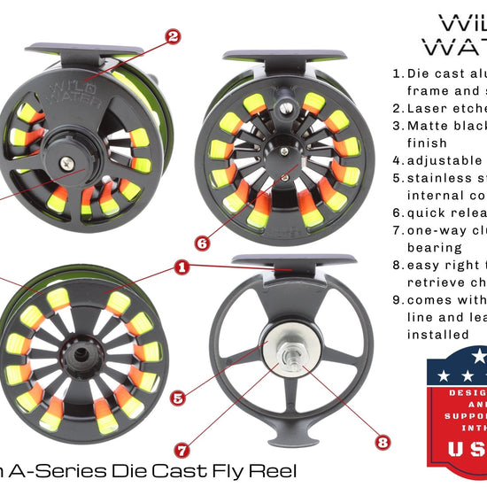 Die Cast 5 Weight or 6 Weight Fly Reel | Wild Water Fly Fishing - Hazy Fly Fishing