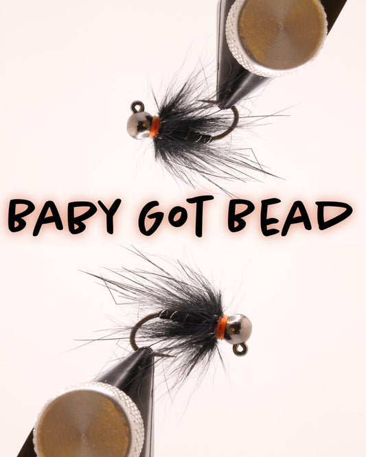 Dozen - Baby Got Bead Black - Hazy Fly Fishing