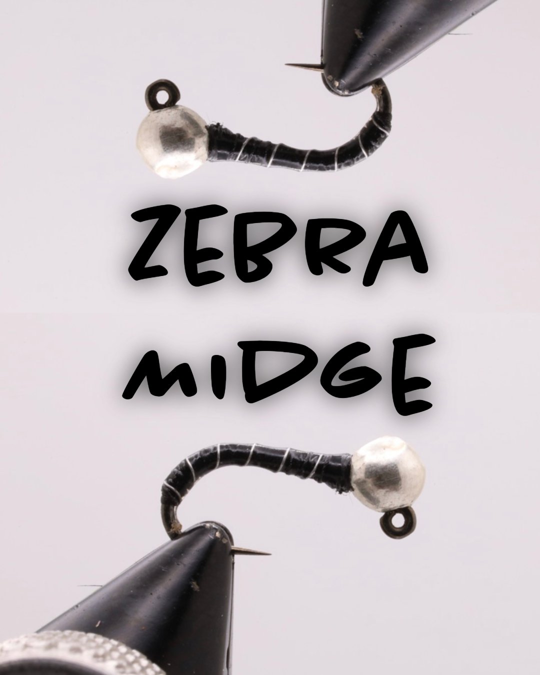 Dozen - Midge Zebra - Hazy Fly Fishing