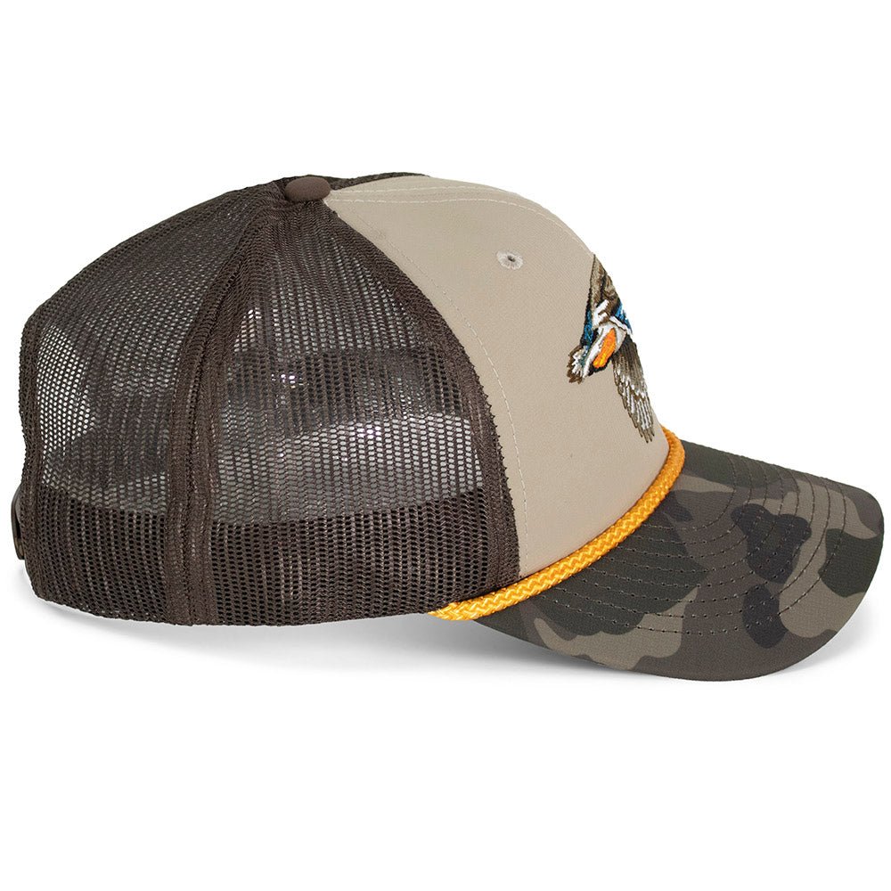 Drake Mallard Duck Hat 6-Panel Mesh back Rope Cap - Hazy Fly Fishing