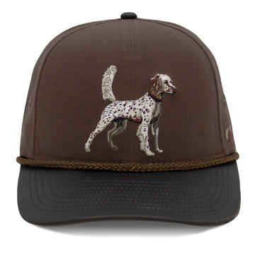 English Setter 6-Panel with Wax Cloth Visor - Hazy Fly Fishing