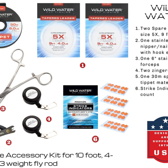 Euro Nymphing Fly Fishing Kit 10 ft, 3 wt, 4 - piece Rod | Wild Water Fly Fishing - Hazy Fly Fishing
