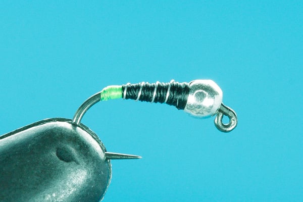 Euro Zebra Midge Green Butt - Tungsten (Barbless) - Hazy Fly Fishing